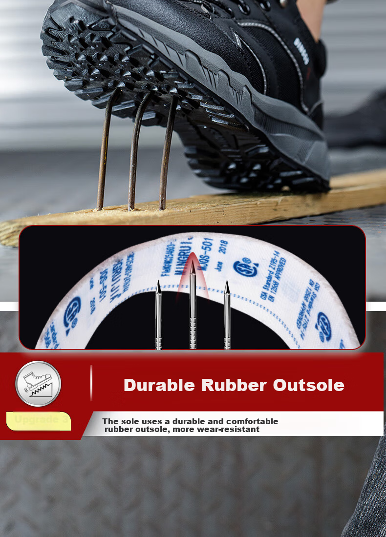 Dinggu Safety Shoes for Men with Steel Toe Cap, Puncture-Resistant, Lightweight, Comfortable, Non-Slip, for Construction Sites, 852hui43 5