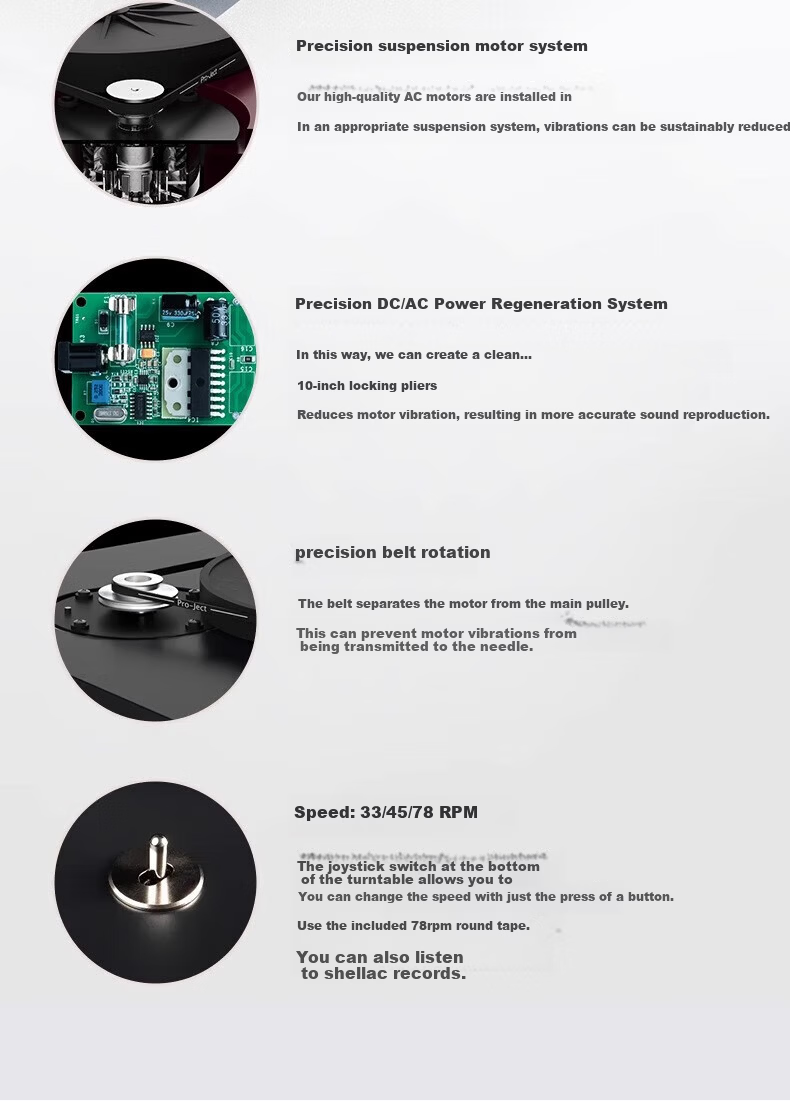 Pro-Ject Debut Pro B Vinyl Turntable Black - Austrian Original Imported Home Record Player 11