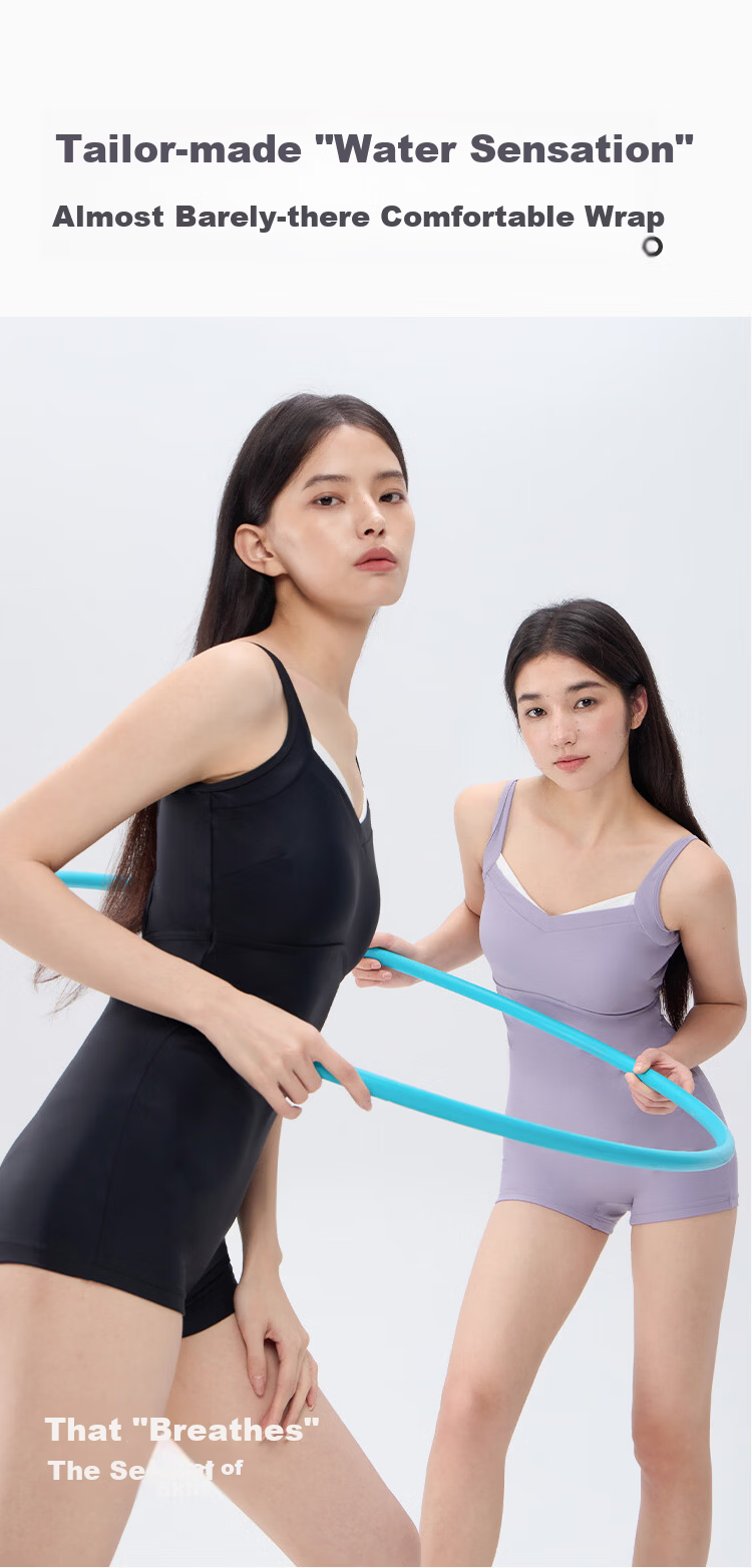 Keep Women's One-Piece Square-Leg High-End Casual Slimming Swimsuit 972 Black M 5