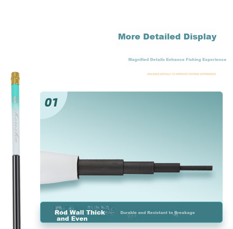 Shensha 5.4m Four Gentlemen Crucian Carp Fishing Rod 28-Tone Ultra-Light Ultra-Thin Hand Rod Tai Fishing Rod Wild Fishing Crucian Rod Fishing Gear 10