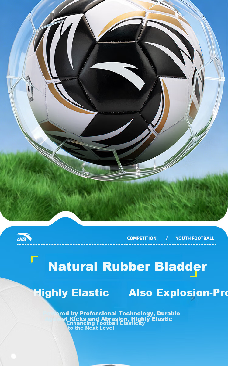 ANTA Soccer Ball Size 5 Adult Children Standard Middle School Exam World Cup Professional Match Youth Primary School Size 5 Football 4