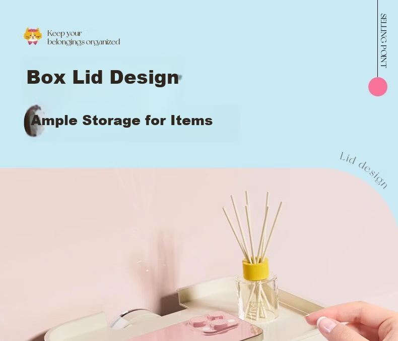 Fanyejia Hanging Cabinet Tissue Box, Face Towel Storage Box, Wall-Mounted Storage Rack, Inverted Box, Mirror Cabinet Under-Drawer Tissue Box, Bathroom Hanging Box 10