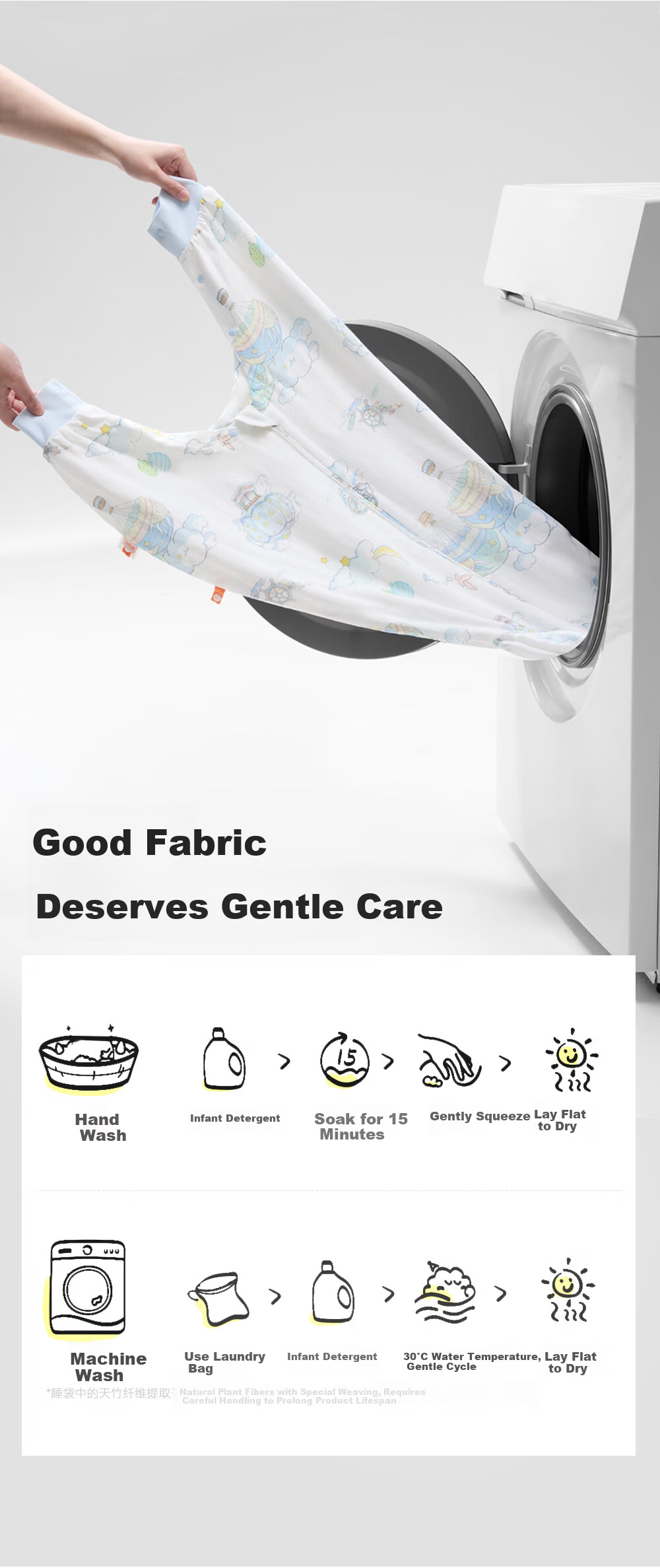 Liangliang Baby Sleeping Bag Bamboo Cotton Gauze Air-Conditioned Room Anti-Kick Quilt for Babies and Children Front 4 Back 2 Fantasy 110/56 15
