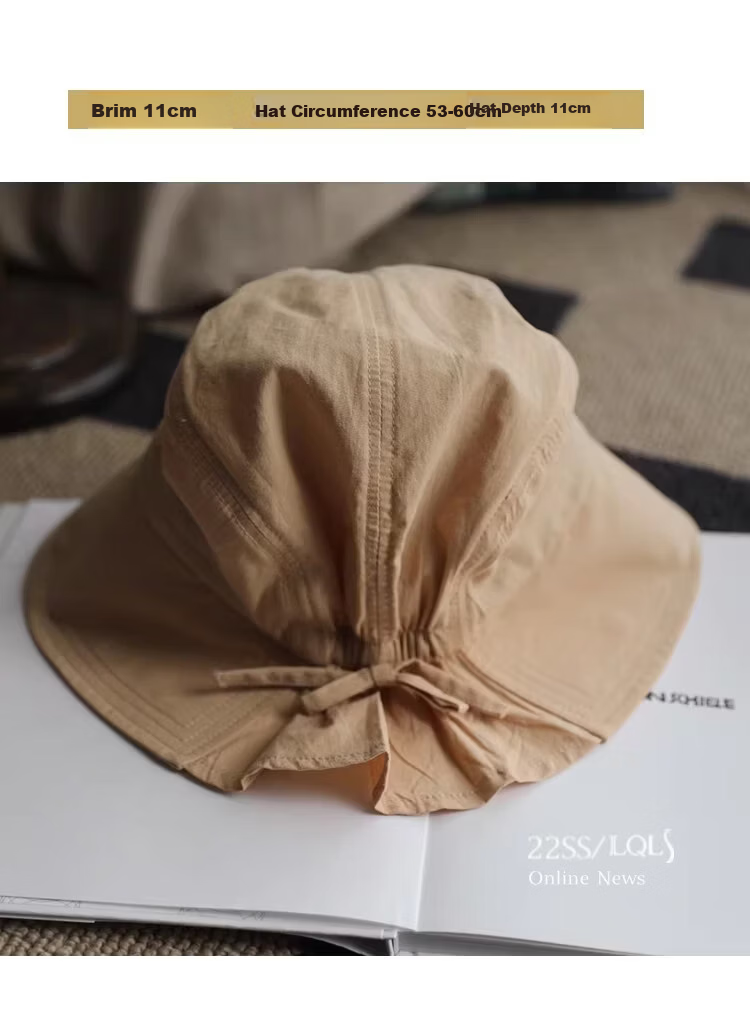 Lagur Casual Lightweight Breathable Cotton Japanese Style Fisherman Hat Women Summer Sun Protection Sunshade Cap Spring Pink Orange 7