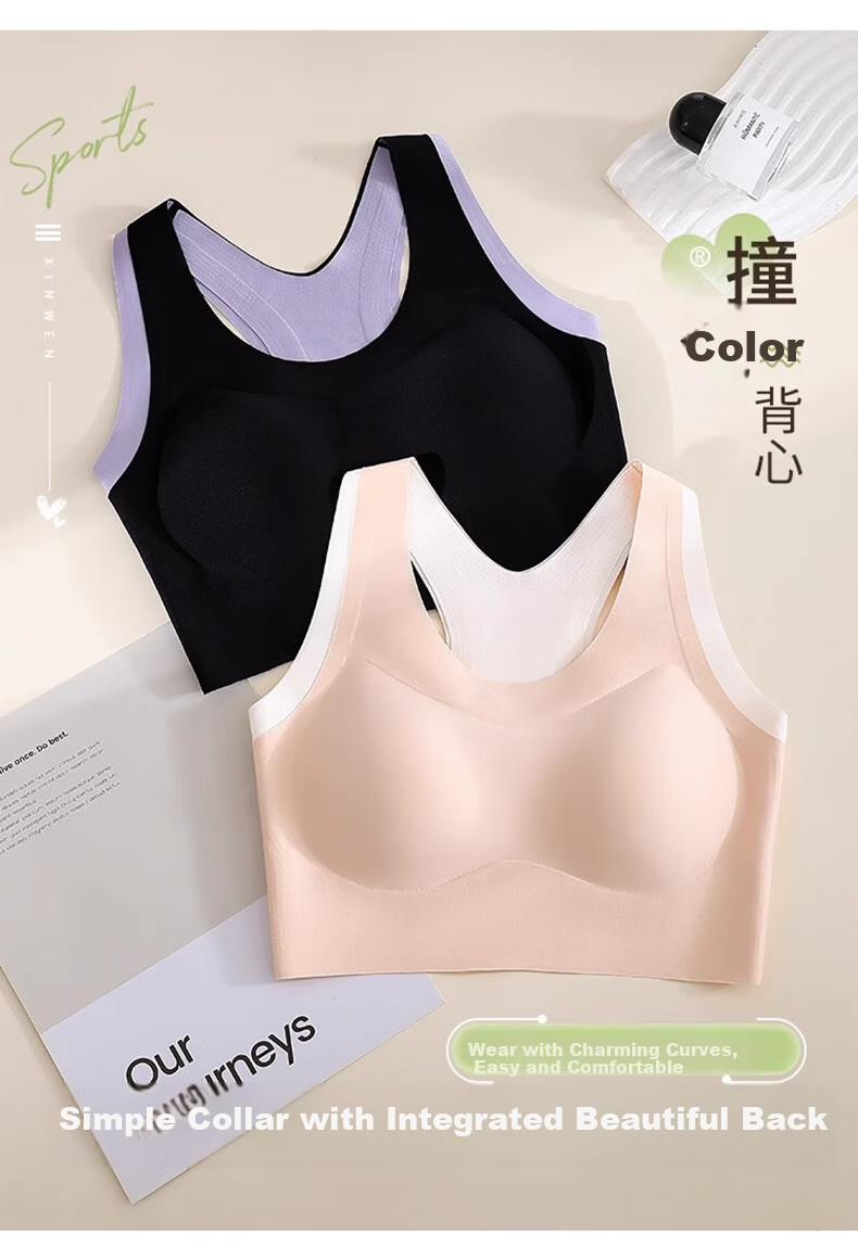 LangSha Women's High-Impact Sports Bra Shockproof Anti-Sagging Running Fitness Yoga Top Integrated Backless Bra 10