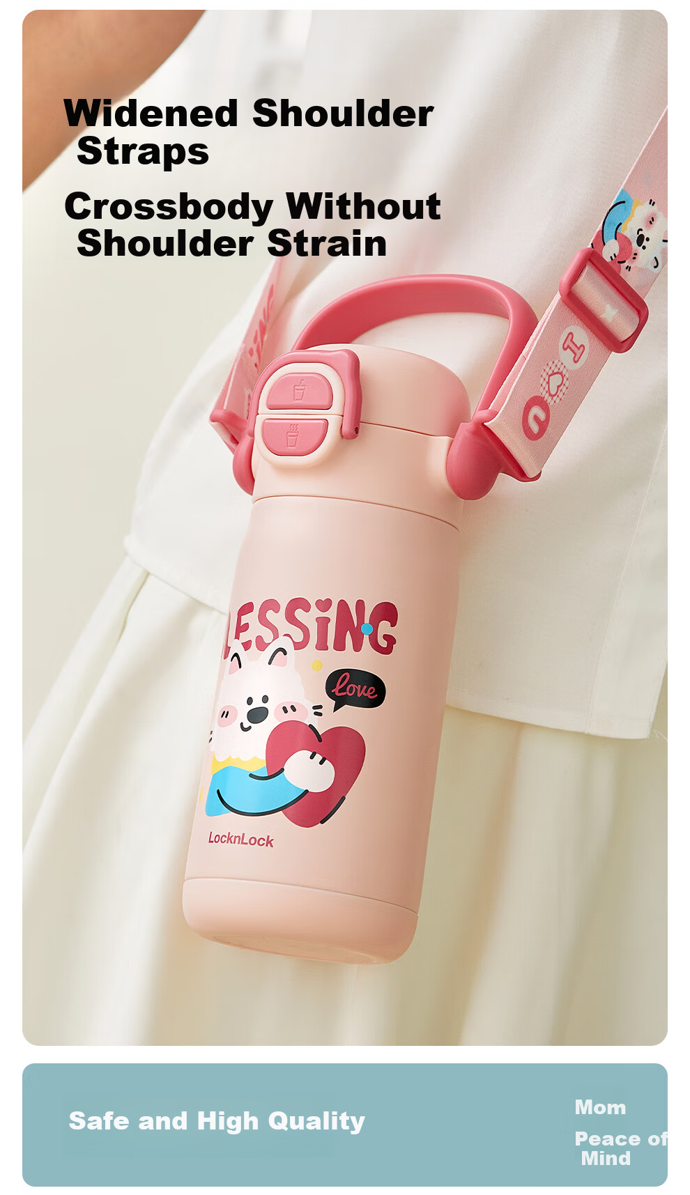Lock&Lock Kids School Water Bottle Insulated Cup 500ml for Boys and Girls Ages 6-12 10