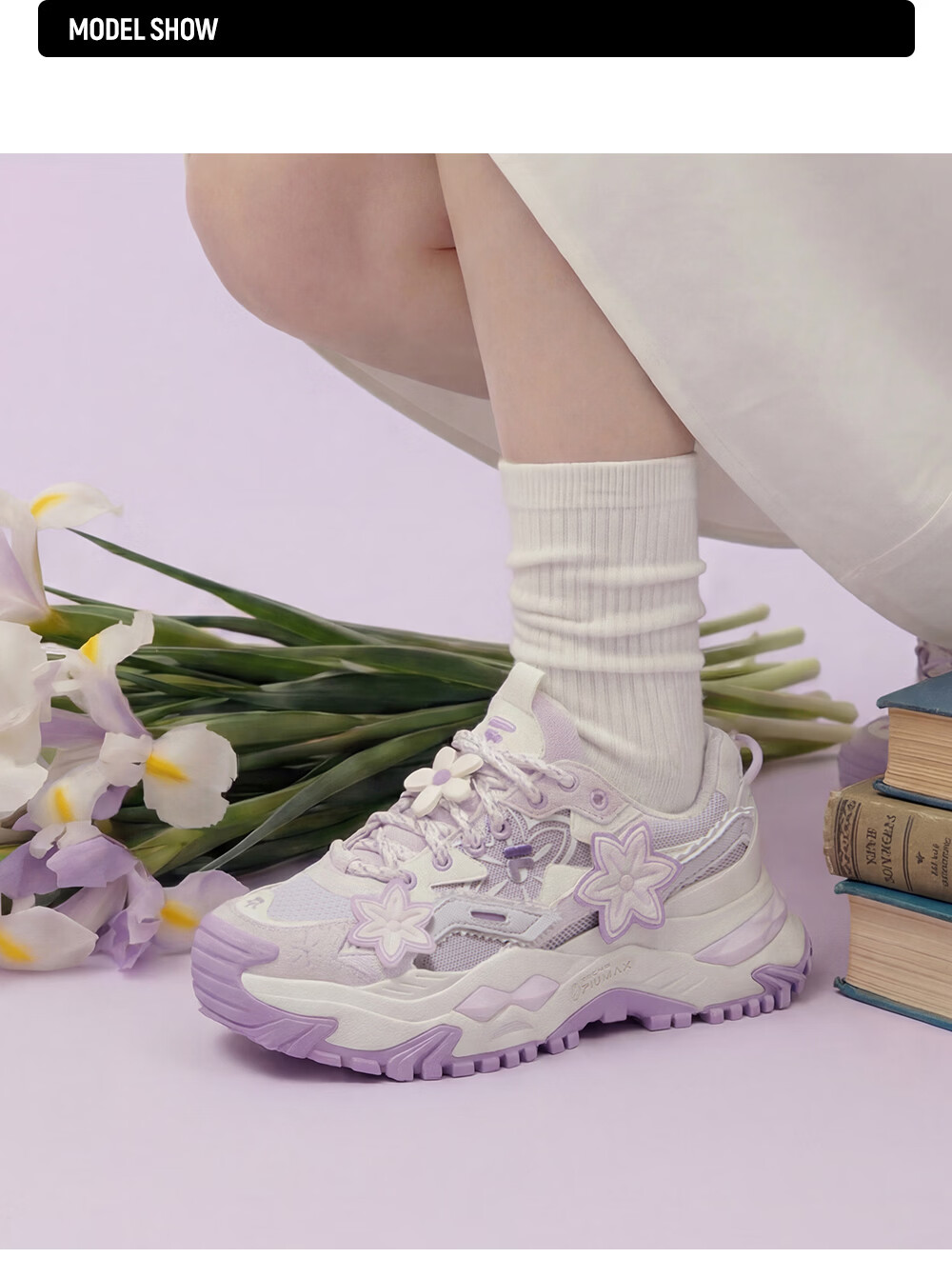 FILAFUSION Fila Trendy Hard Candy Garden Bloom Dad Shoes 26 Summer New Thick Sole Height Increasing Casual Shoes 35