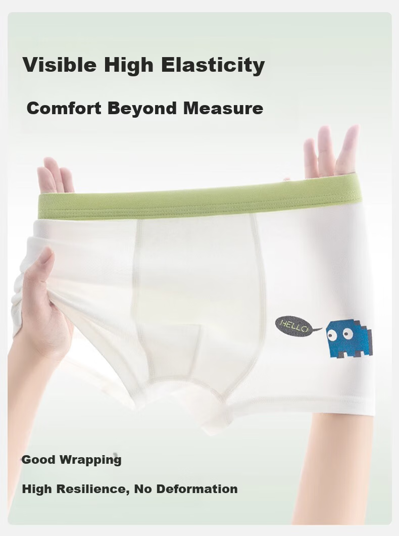 Mianqixiong Boys' Summer Thin Modal Ice Silk Mesh Boxer Briefs - BS02 - XXXL 11