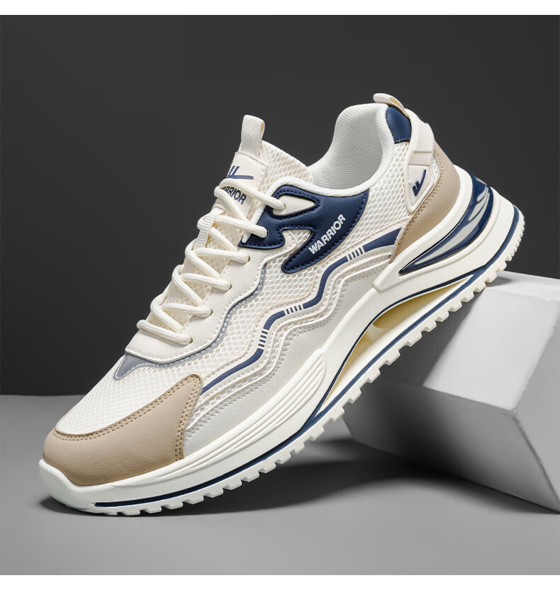 Warrior Official Men's Summer Soft Sole Mesh Breathable Lightweight Casual Sports Shoes Khaki Size 39 13