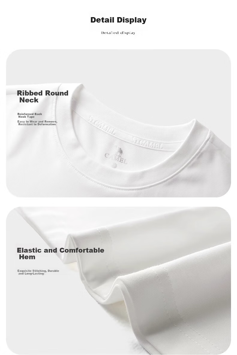 CAMEL Outdoor Quick-Dry T-Shirt for Men And Women, Spring And Summer Fast-Drying Elastic Round Neck Loose Mountain-Style Camping A13BAVV058C 28