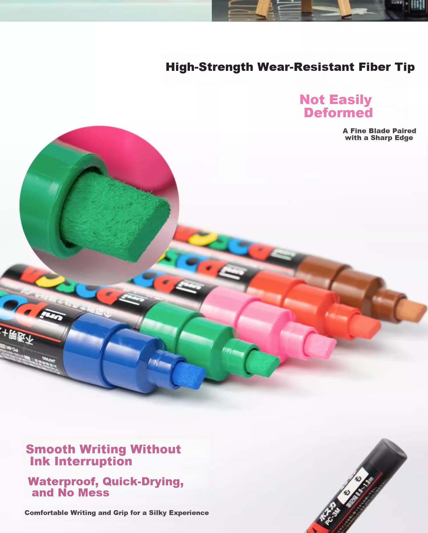 Uni Mitsubishi POSCA Acrylic Marker (Large Size) Wine Red Single PC-8K Brush for Posters, Advertising Signs, Drawing, Hand-Drawing, Graffiti, Painting And Watercolor 7