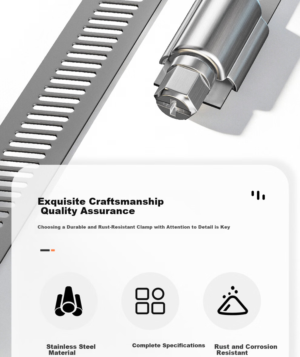 COMPCCTV 304 Stainless Steel Clamp Ring for Surveillance Horizontal Rod Bracket Cement Pole Utility Pole Waterproof Box Steel Band Thickened Hose Clamp 2