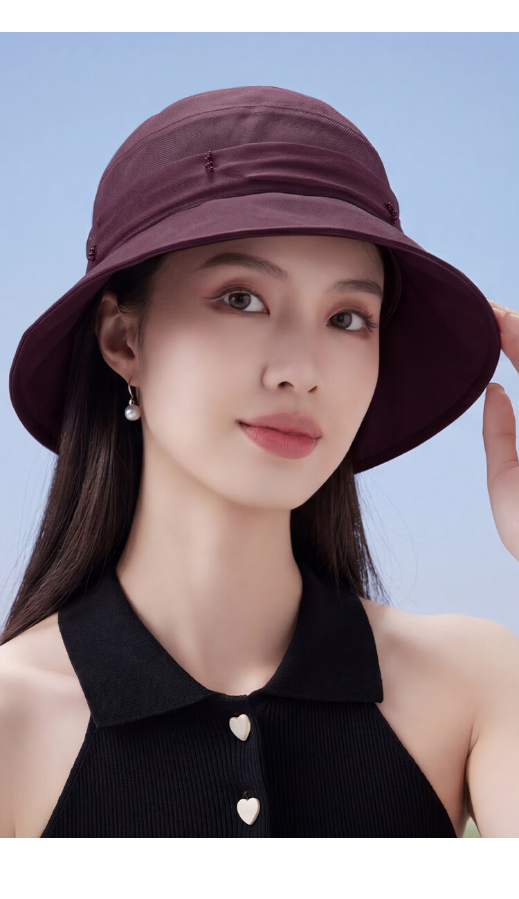 Shanghai Story Women's Silk Sun Hat Spring Summer Mulberry Silk UV Protection Sun Hat Beige Mom Gift 22