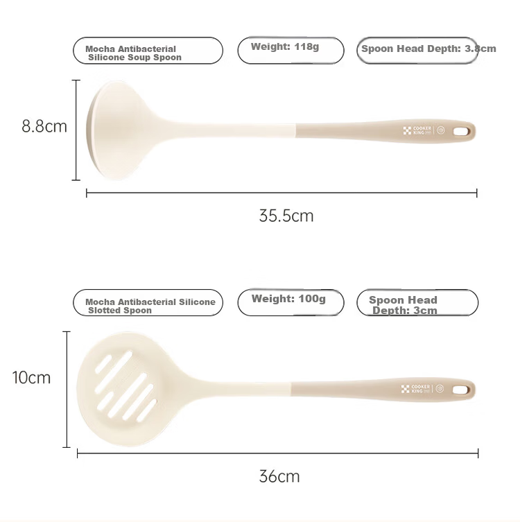 Chuida Huang Antibacterial Food-Grade Silicone Spatula Non-Stick High-Temperature Resistant Chinese Cooking Turner for Frying Pan 10