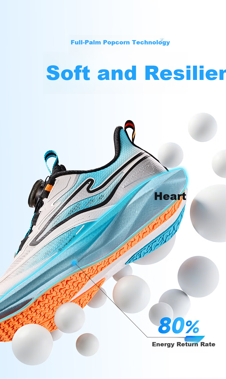 ERKE Kids Unisex Shock Absorption Sports Shoes Children's Lightweight Running Shoes Microcrystalline White/Sprout Green Size 35 8