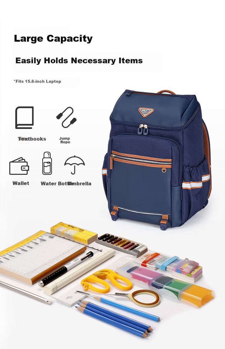 Kala Sheep Big Mouth Backpack 3.0 Lightweight Large Capacity Anti-Sagging School Bag for Boys and Girls Grades 4-6, Middle and High School Students 7