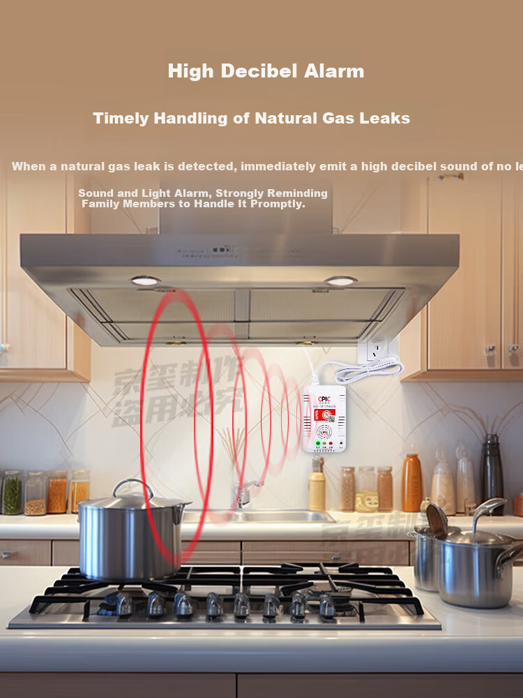 Jingxi Gas Alarm Home Kitchen Leak Detector Fire Alarm Natural Gas Networked 3-Year Edition 6