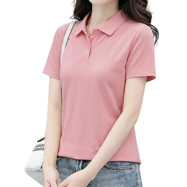 TUCANO Women's Short Sleeve Color-Block Breathable Quick-Dry Lightweight Business Casual Polo Shirt Black L