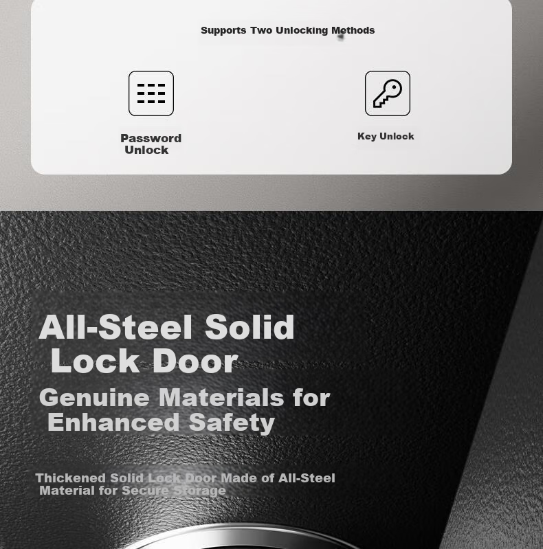 Deli Safe, Home Electronic Password Safe Box, Small Office File Cabinet, Can Be Built into Wall Or Cabinet, Bedside Storage Box, 60cm Off-White AE631 7