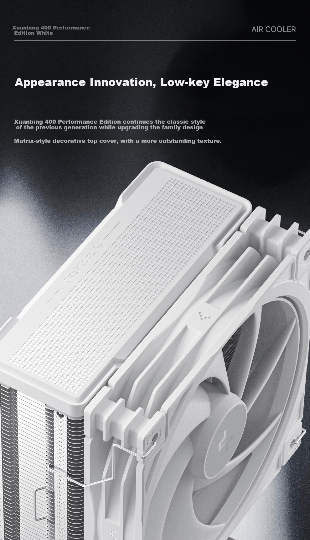 DEEPCOOL GAMMAXX 400 White CPU Air Cooler Performance Edition / Upgraded Tower / Innovative Airflow Ring Fan / Offset Heat Pipes for Memory Clearance / Multi-Platform Support 3