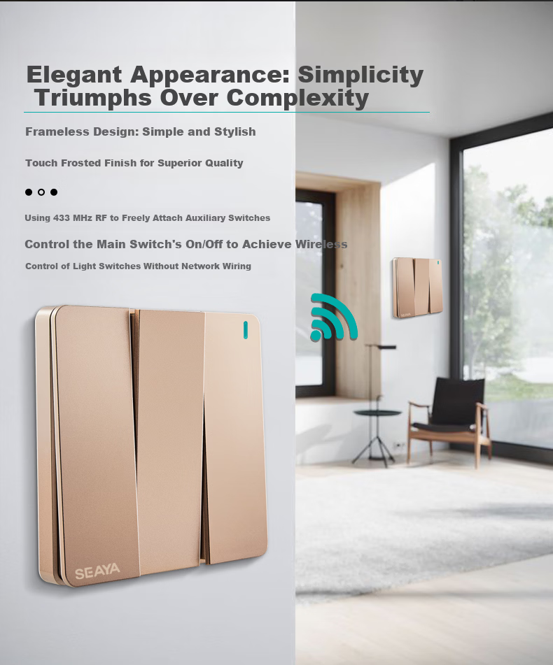 Xiya Wireless Switch, Remote Control Switch, Smart Switch, No Wiring Required, Remote Control Switch, Dual-Controlled, Self-Adhesive Switch 13