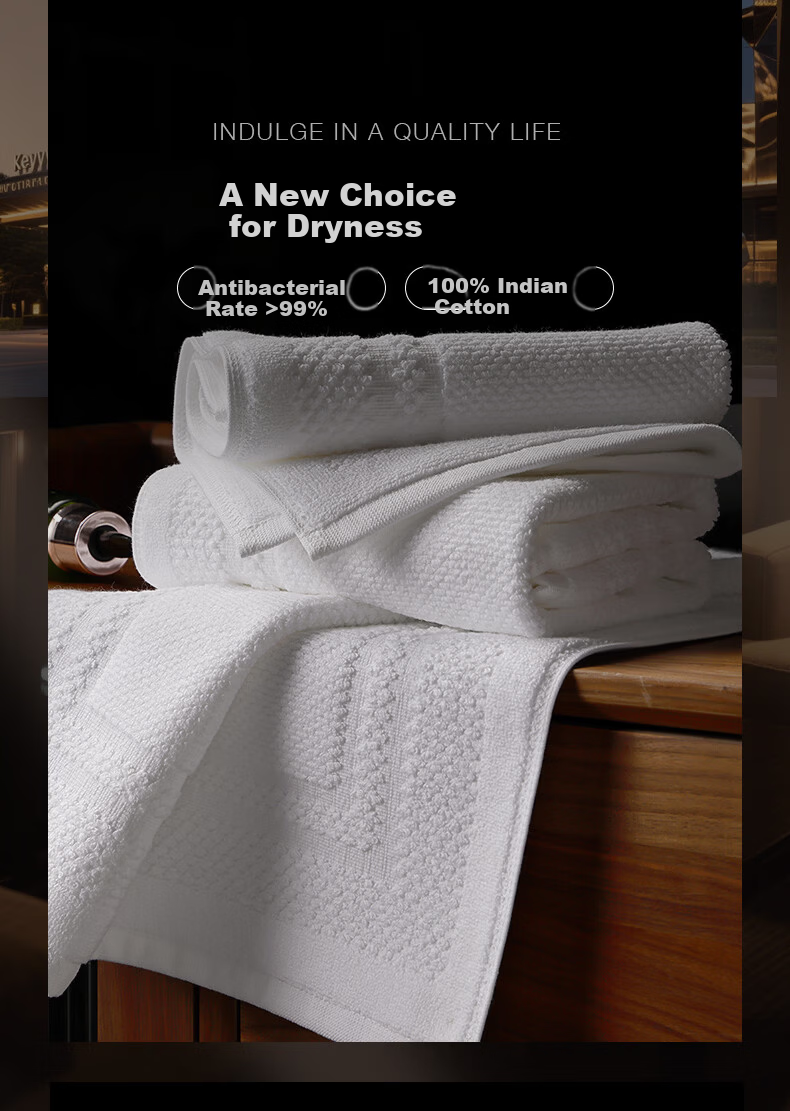 Baineng Pure Cotton Hotel Bathroom Door Water Absorption Mat Toilet Floor Mat 40x60cm 7