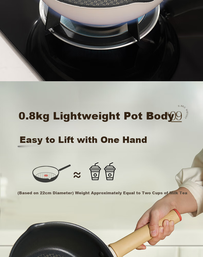 SUPOR 28cm Lightweight Red Dot Non-Stick Frying Pan Multi-Functional Flat Bottom Skillet EJ28QLP01 16