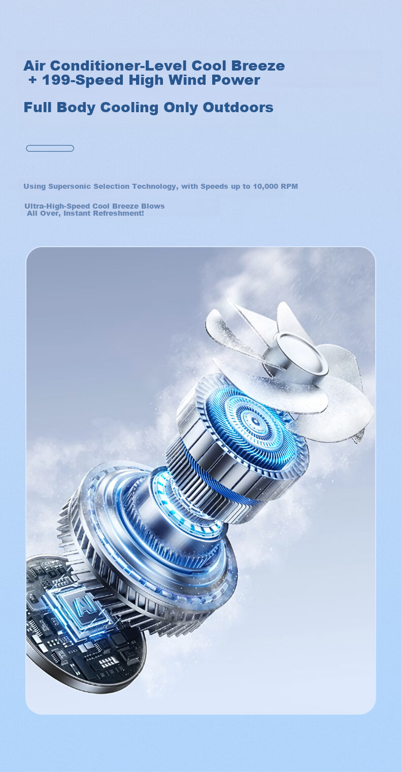AUX Handheld Mini Fan Semiconductor Air Conditioner Cooling Portable Foldable Desktop USB Electric Fan Ice Compress Silent Long Battery Life Outdoor Student Cooling Gadget 10