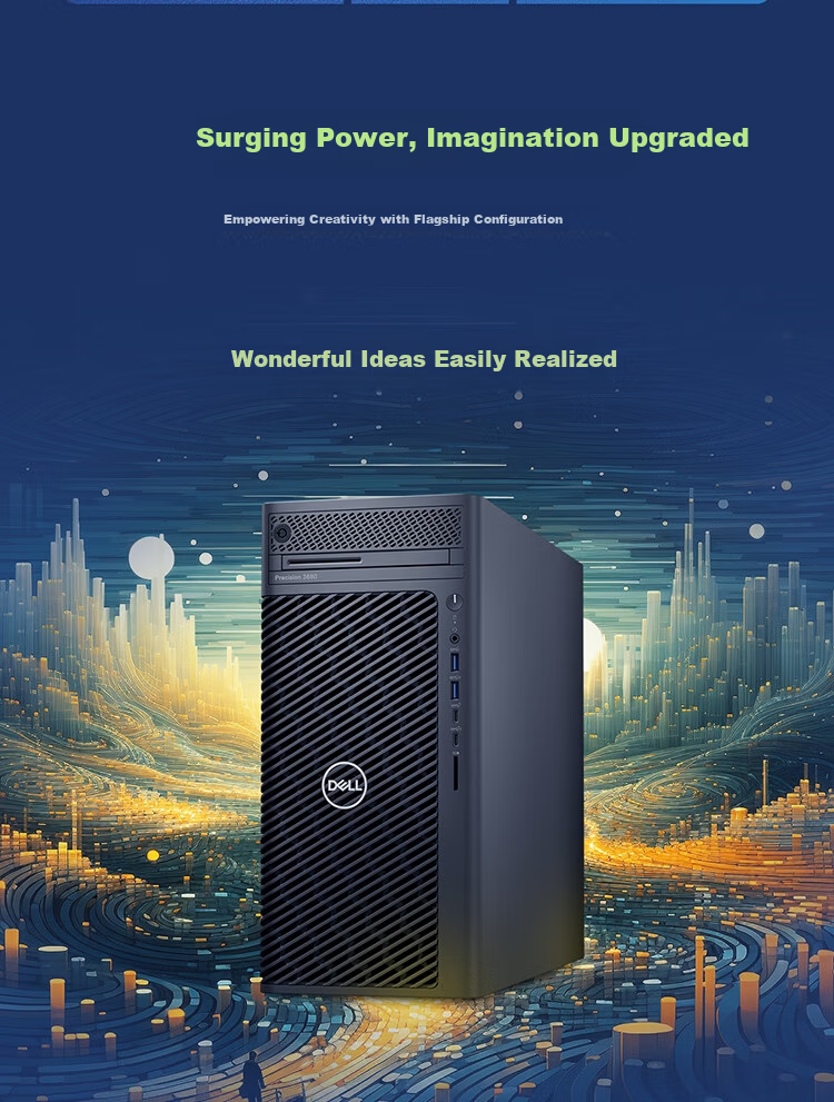 Dell Precision 3680 Tower Graphics Workstation Desktop i7-14700/32GB/512GB+2TB/RTX 5060 8GB/Custom 3