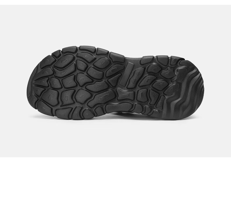 Goldlion Men's New Casual Sandals with Velcro Lightweight Shock-Absorbing Durable Beach Shoes G229420234AAF Black Size 37 18