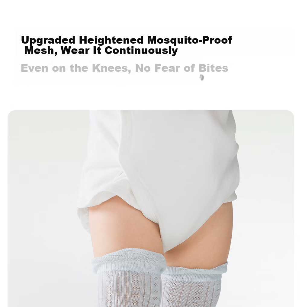 Betis Baby Socks Summer Thin Breathable Mesh Anti-Mosquito Knee Protection Long Tube Socks for Children 14