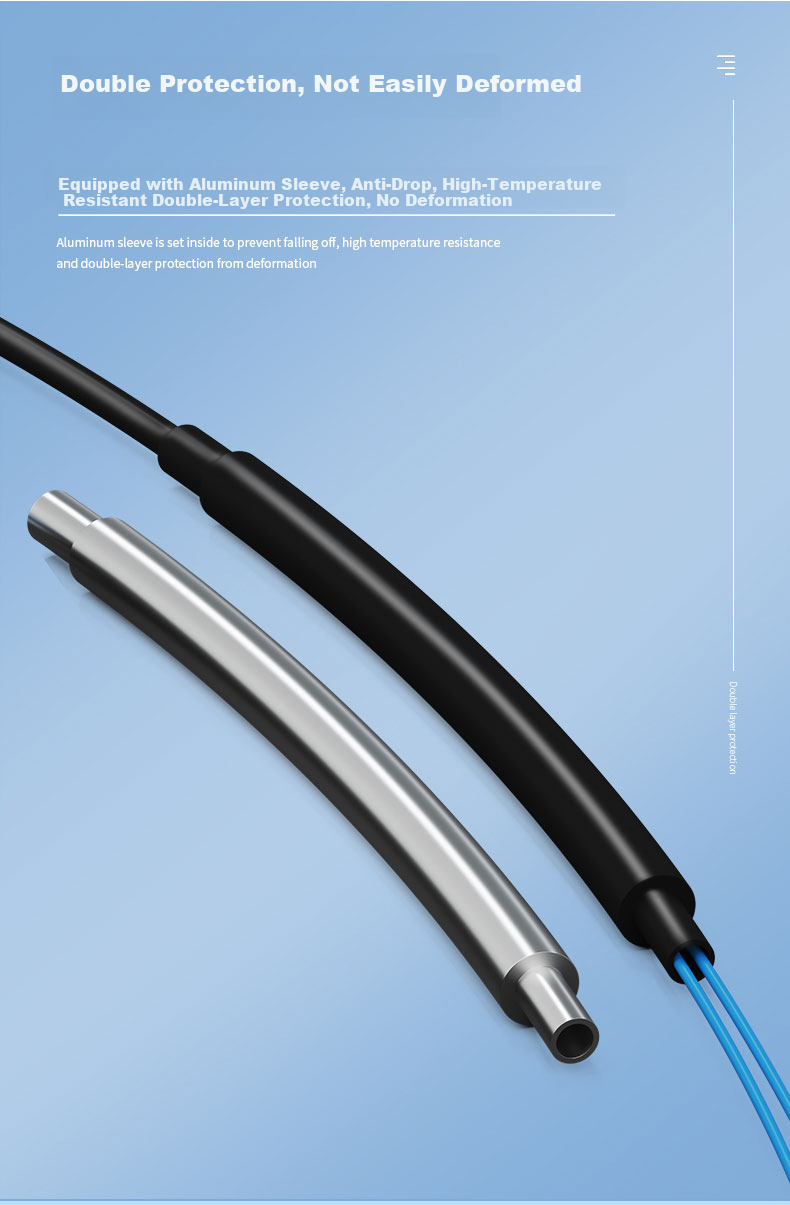 SHOCHAN Outdoor Single-mode Armored Aerial Optical Cable 2/4/6/8 Core Pre-terminated Fiber Optic Patch Cord Fusion-free Outdoor Drop Fiber Cable Outdoor Pre-terminated Cable 50m 2 Core SC SQ-GT10Y 5