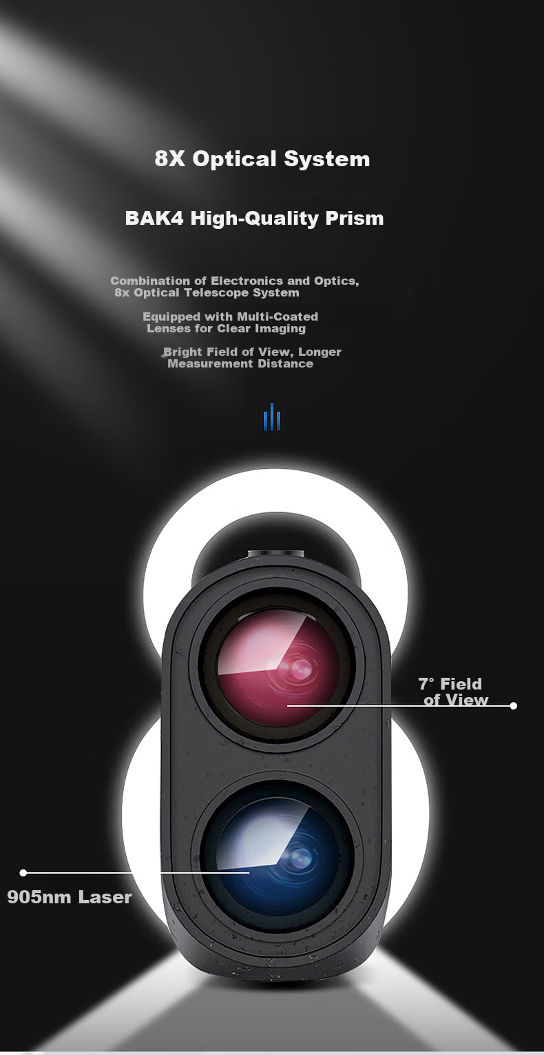 Nohawk Laser Rangefinder Telescope High-Precision Measuring Device Home Use 800m Distance/Height/Angle/Scanning 3