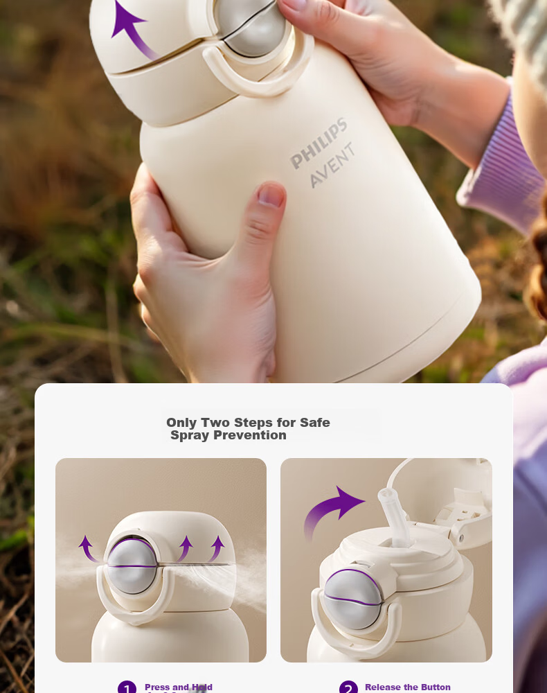 AVENT Philips Children's Large Capacity Insulated Straw Cup Toddler Kindergarten Student School Water Bottle JD Self-operated 9