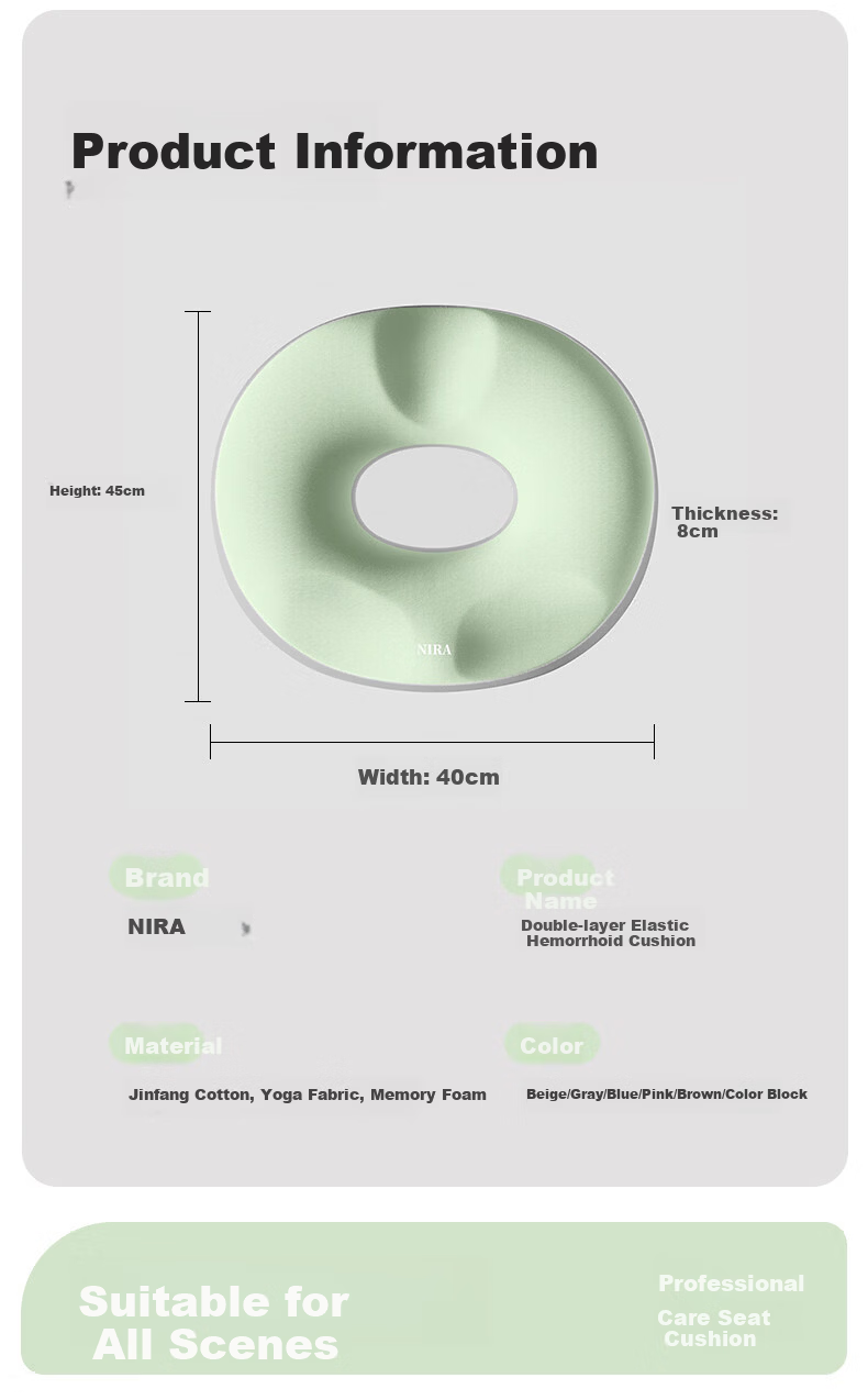 Nila Maternity Cushion Postpartum Perineal Tear Relief Hollow Pressure-Reducing Hemorrhoid Chair Seat Cushion for Natural Birth 5