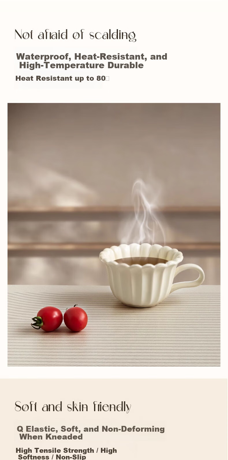 Fengliang Waterproof Oil-Resistant Thickened Table Mat Tablecloth Desktop Protective Mat Stain-Resistant Wash-Free Heat Insulation Coffee Table Desk Mat Customizable 7