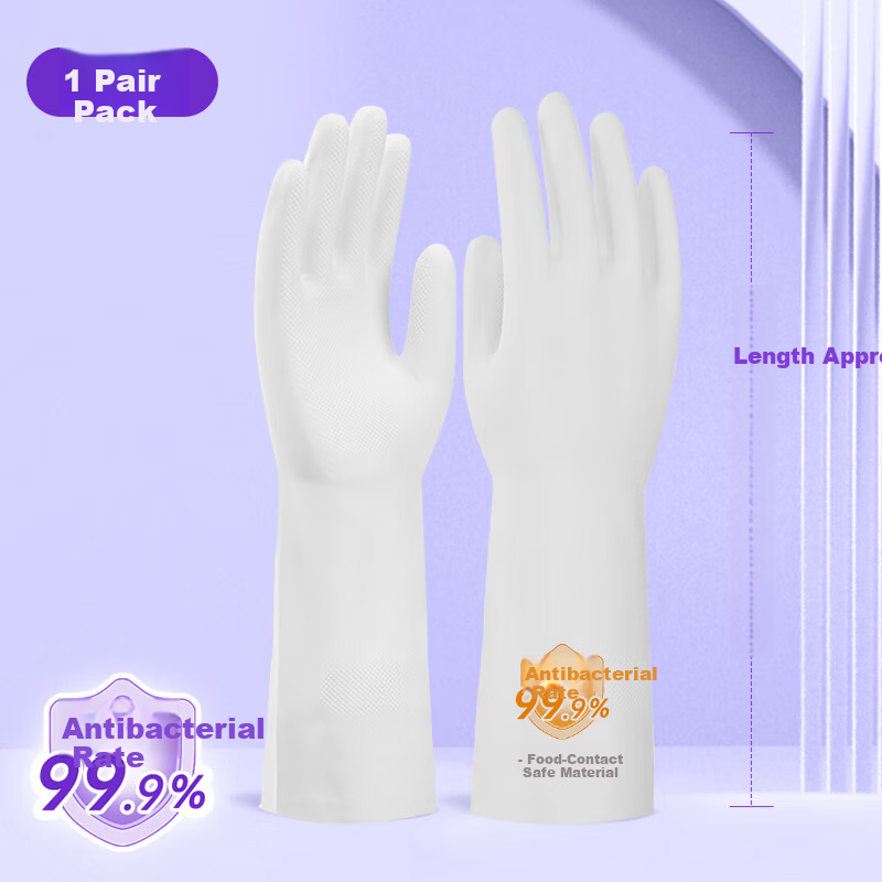Nitrile Dishwashing Gloves for Women Durable Kitchen Cleaning Waterproof Rubber Latex Gloves