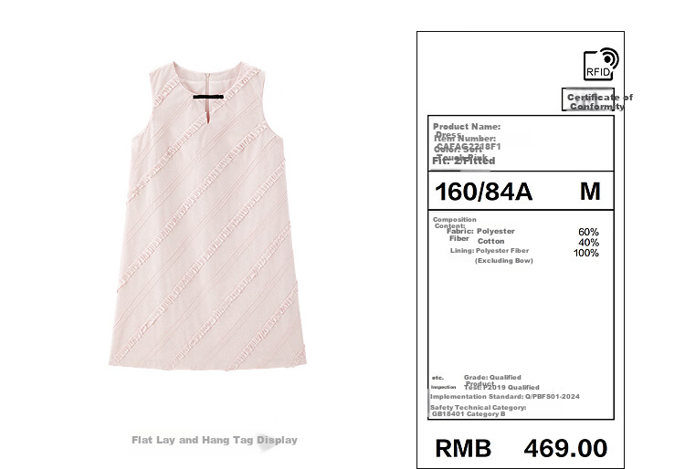 LeTing [Qianjin Skirt] A-Line Sweet Dress Summer New Soft Pink (In Stock) L 23