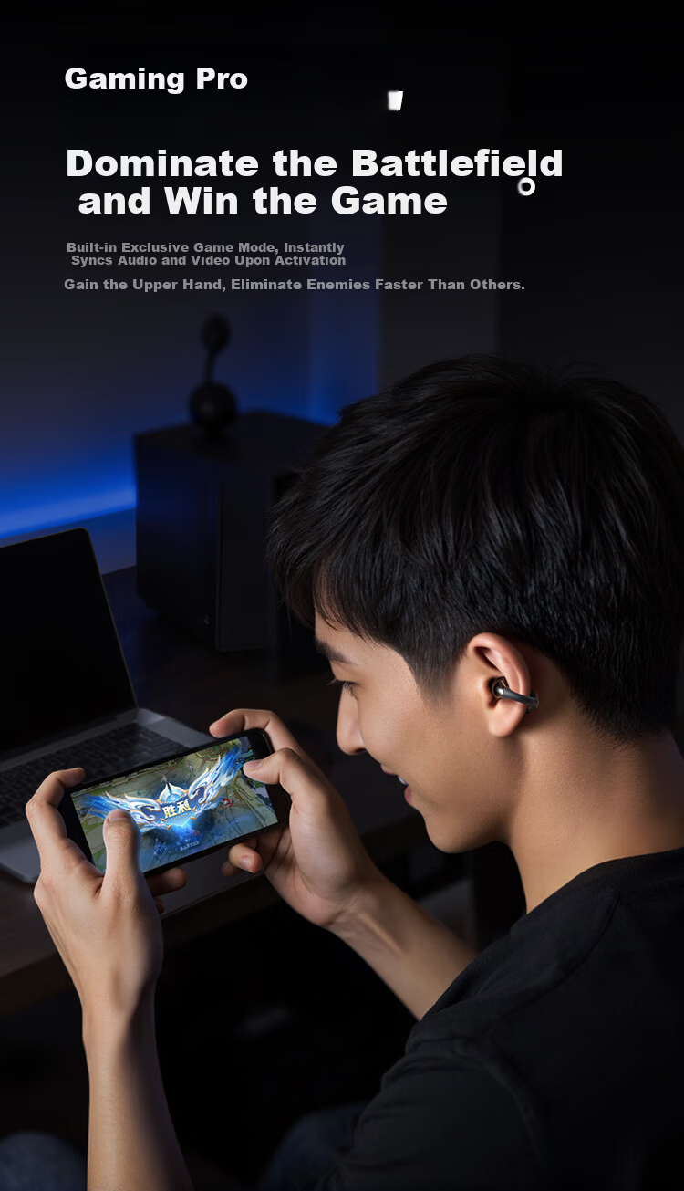 Linklike Comfortable Zero Complaints Clip-On Bluetooth Earphones 2026 New Ultra-Long Battery Life Sports Running Headphones Top Seller 3 Million Units 23
