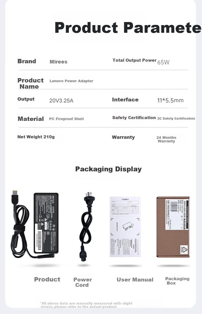 Mryc Lenovo Laptop Charger for Legion Y7000P R720 Black, T470p Xiaoxin, 20V11.5A 230W Square Port Computer Power Adapter Charging Cable 8