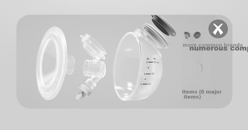 Xiaoyaxiang Hands-Free Double Electric Breast Pump Portable Neck-Hanging Variable Frequency High Suction Milk Extractor with Storage Bag 12