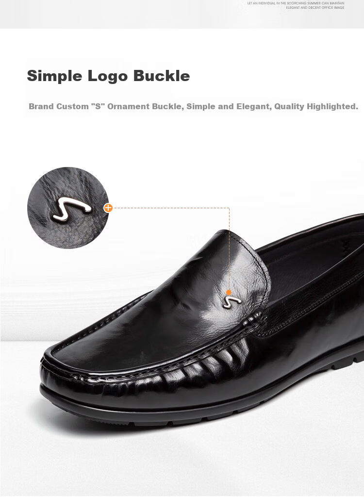 SATCHI Men's Buffalo Leather Slip-On Loafers Moccasins 752422232Z Black Size 41 4