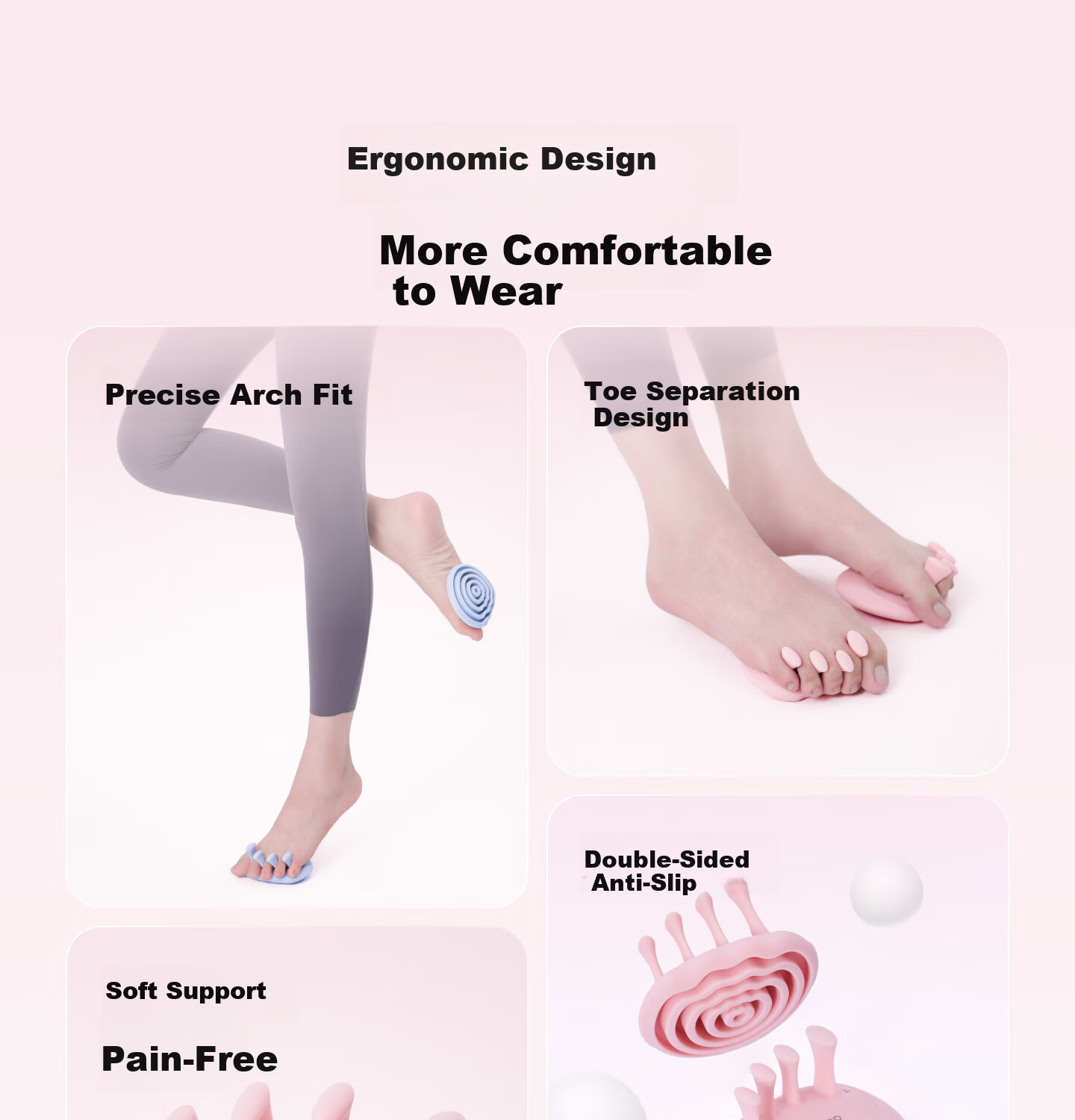 Keep Arch Trainer Leg Slimming Foot Exercise Flat Foot Correction Toe Valgus Aid Sakura Pink 15