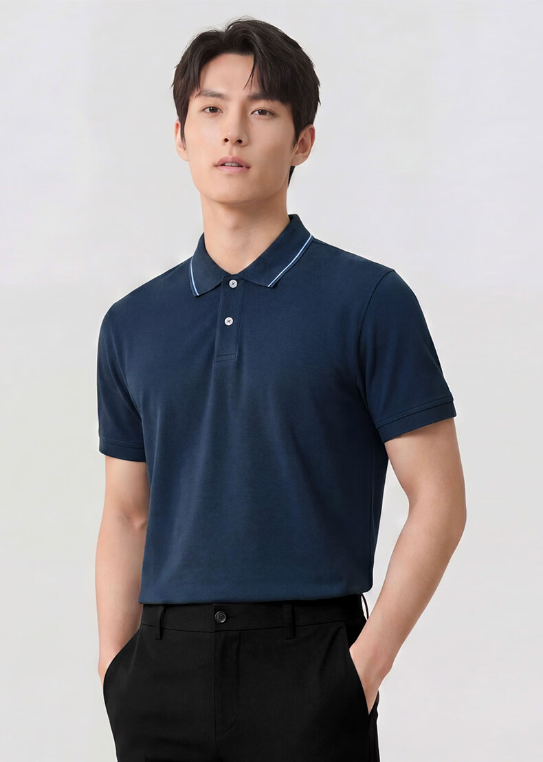 G2000 Multi-Color Cotton Pique Color-Block Collar Short Sleeve Polo Shirt Men 2026 Spring Summer Mall Edition 21