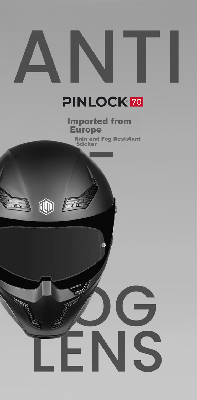 ILM Motorcycle Full Face Helmet 3C Certified Winter Retro Cruiser Helmet Obsidian Black L (56-57CM) 7