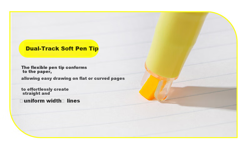 PILOT KIRE-NA Dual-Ended Highlighter Marker Non-Bleeding Colored Fluorescent Pen for Students Pink Orange 5