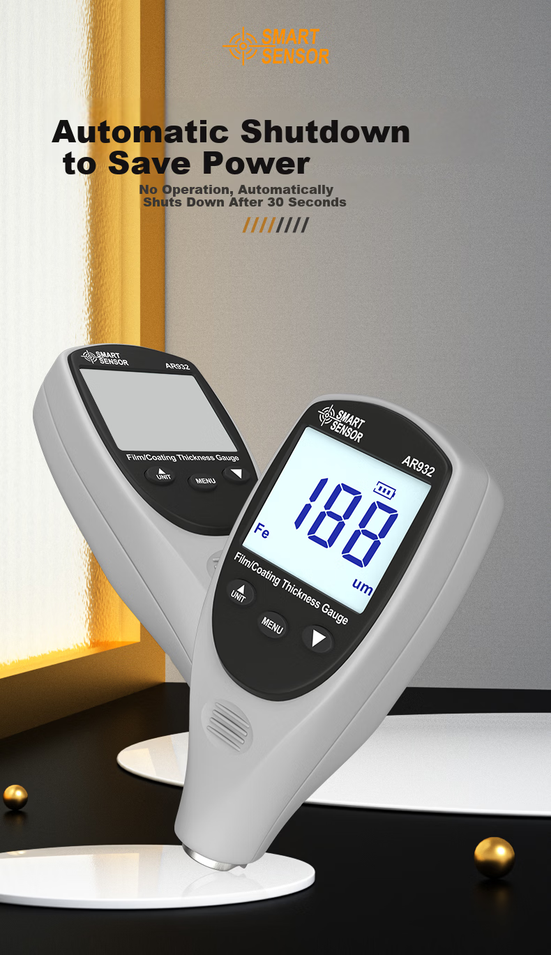 CEM AR932 Coating Thickness Gauge Paint Thickness Gauge Galvanized Layer Paint Surface Tester Automotive Paint Film Meter 11