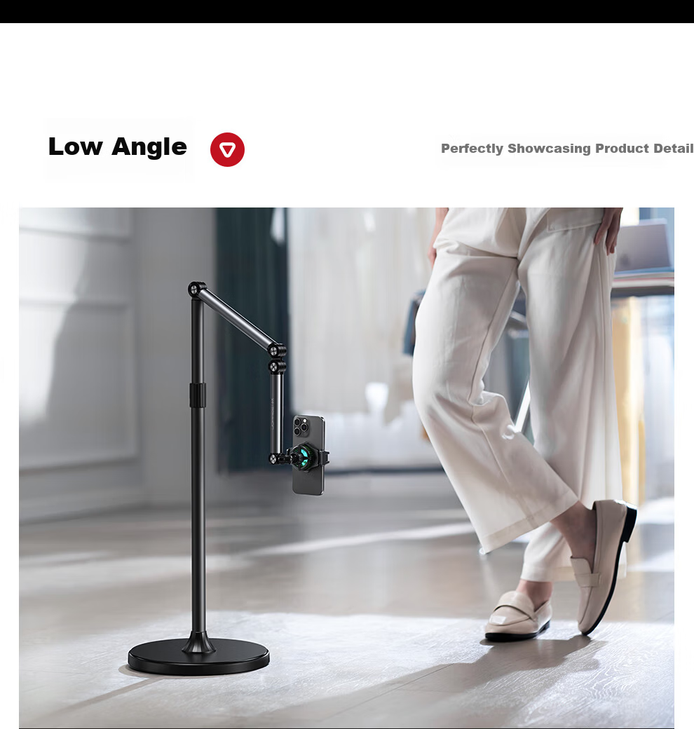 JOPREE Mobile Phone Stand Floor Live Streaming Stand Multifunctional Shooting Overhead Adjustable Telescopic Lazy Stand Bedside Video Watching Universal Support Stand 5