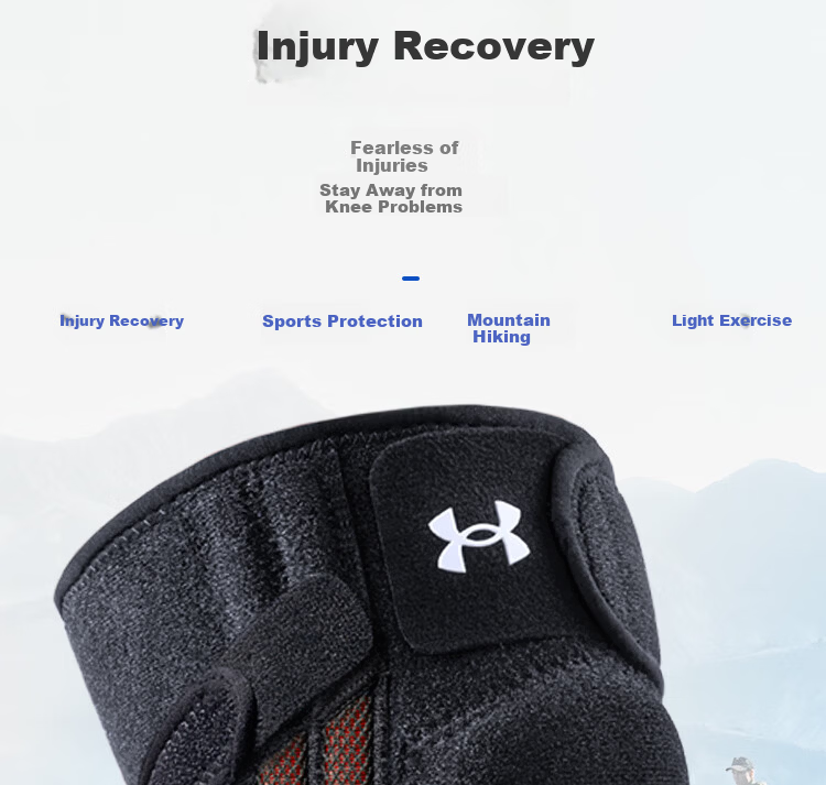 Under Armour Basketball Knee Pads, Sports Running Meniscus Injury Climbing Mountain Climbing Knee Joint Badminton, Black And Blue 5