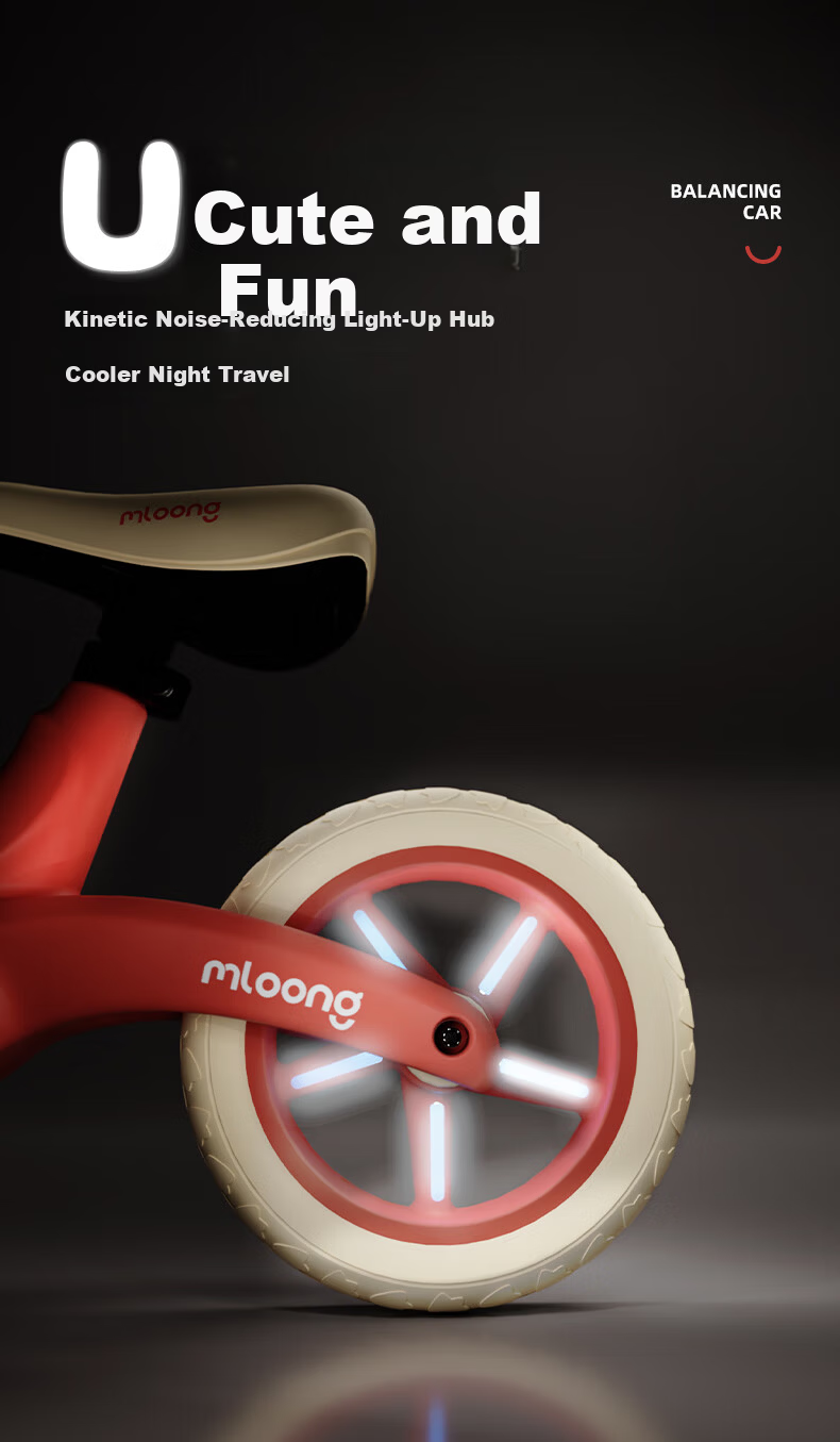 Manlong Children's Balance Bike, No Pedals, Self-Propelled Bicycle for Ages 2-3, Two-Wheel Glider, Kids' Birthday Gift 7